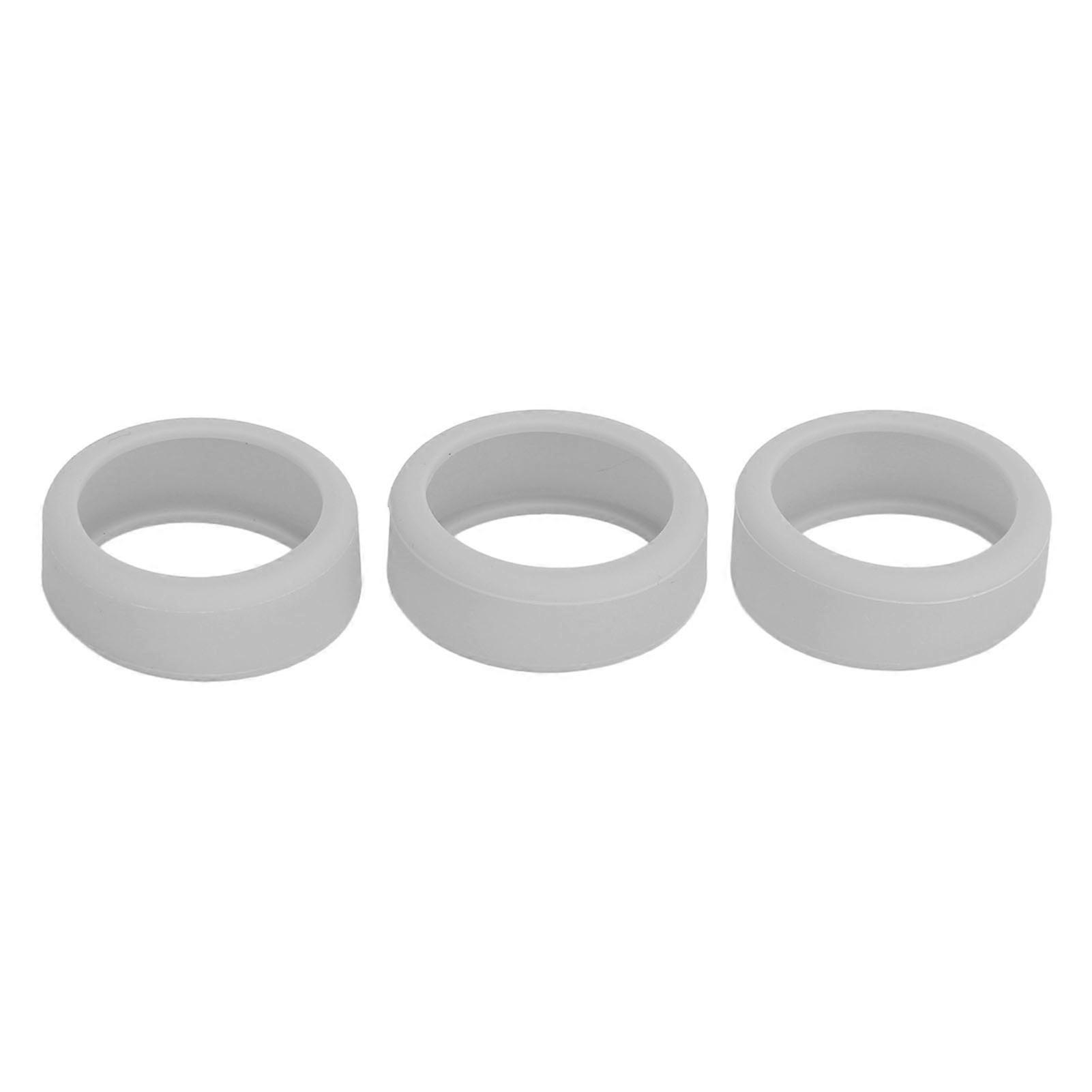 3PCS Silicone Ring Covers for Smart Ring Scratch Resistant Skin Friendly Elastic Ring Protector Protective Sleeve Grey M for Size 11 12 13