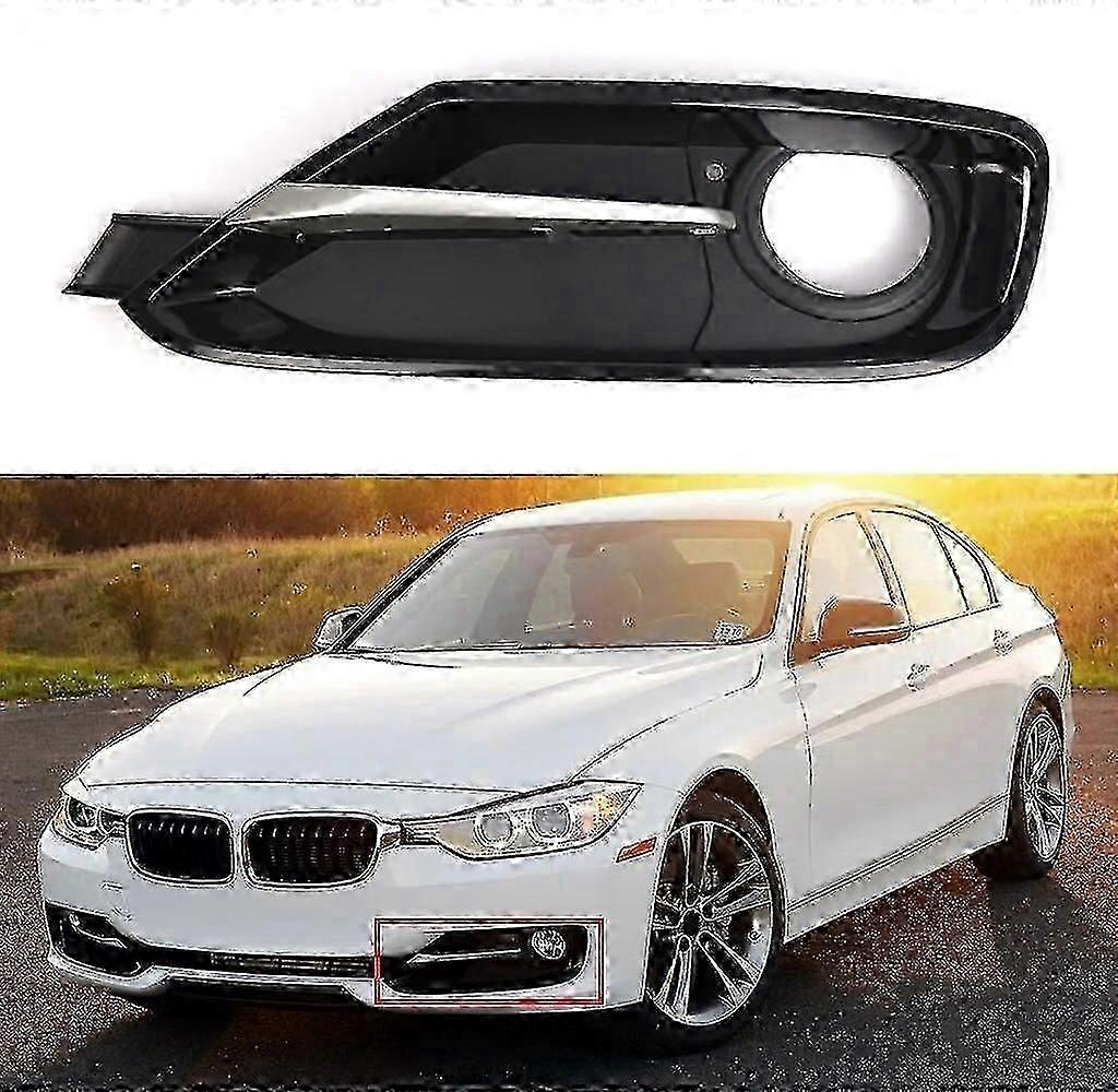 suitable for Left Right Front Bumper Fog Light Lamp Cover Grill Grille w/Chrome Trim For BMW 3 Series F30 F31 11-17 51117300737 51117300738-CHENG DU S
