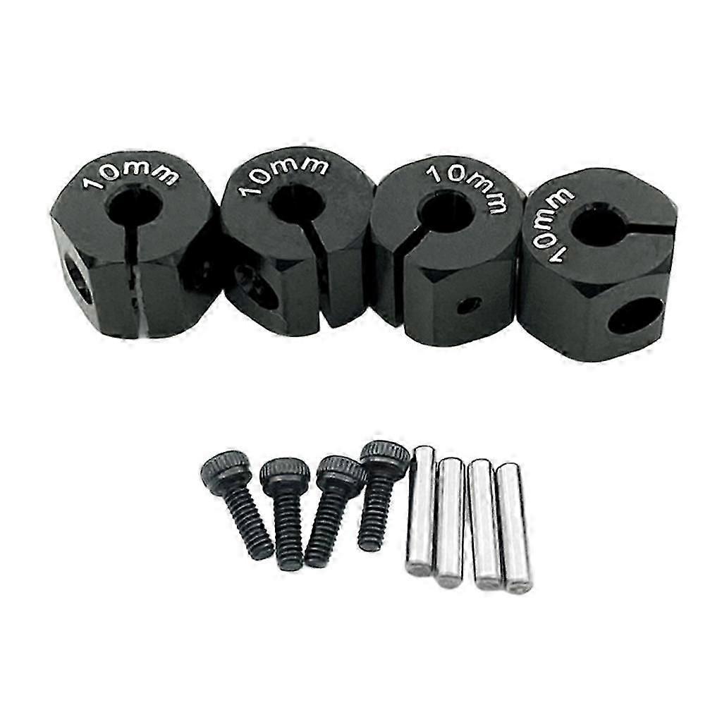 4 Pieces 1:10 Scale Hex Wheel Hubs Upgrade Parts for SCX10 8mm Red