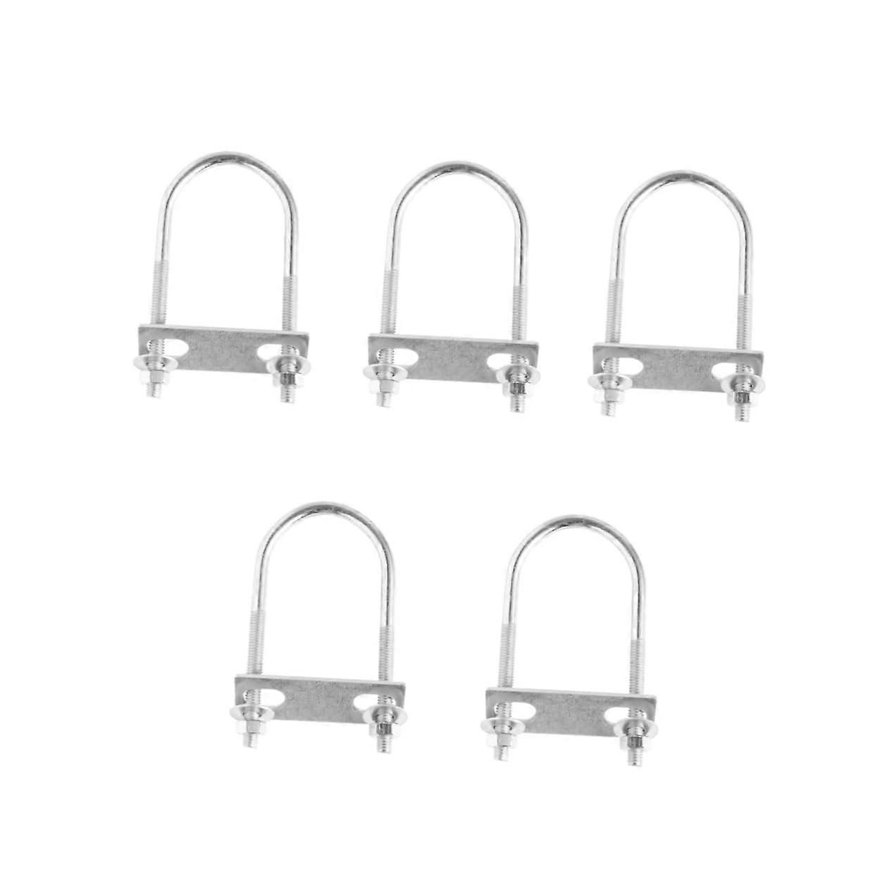 Adjustable Universal Clamp U-Shaped Bolt Clip Tube Clamp Gear Hose Clamps Buckle Set of 3 for Various Applications