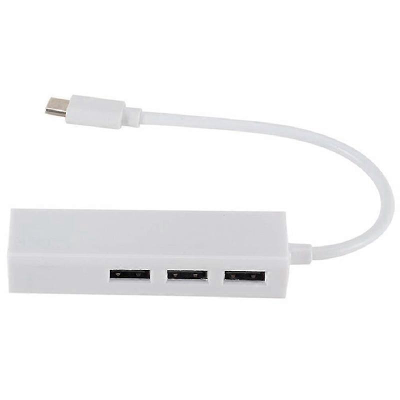 TYPEC TO USB2.0 100GbE Hub Lan Rj45 Ethernet Network 3 Port USB 2.0
