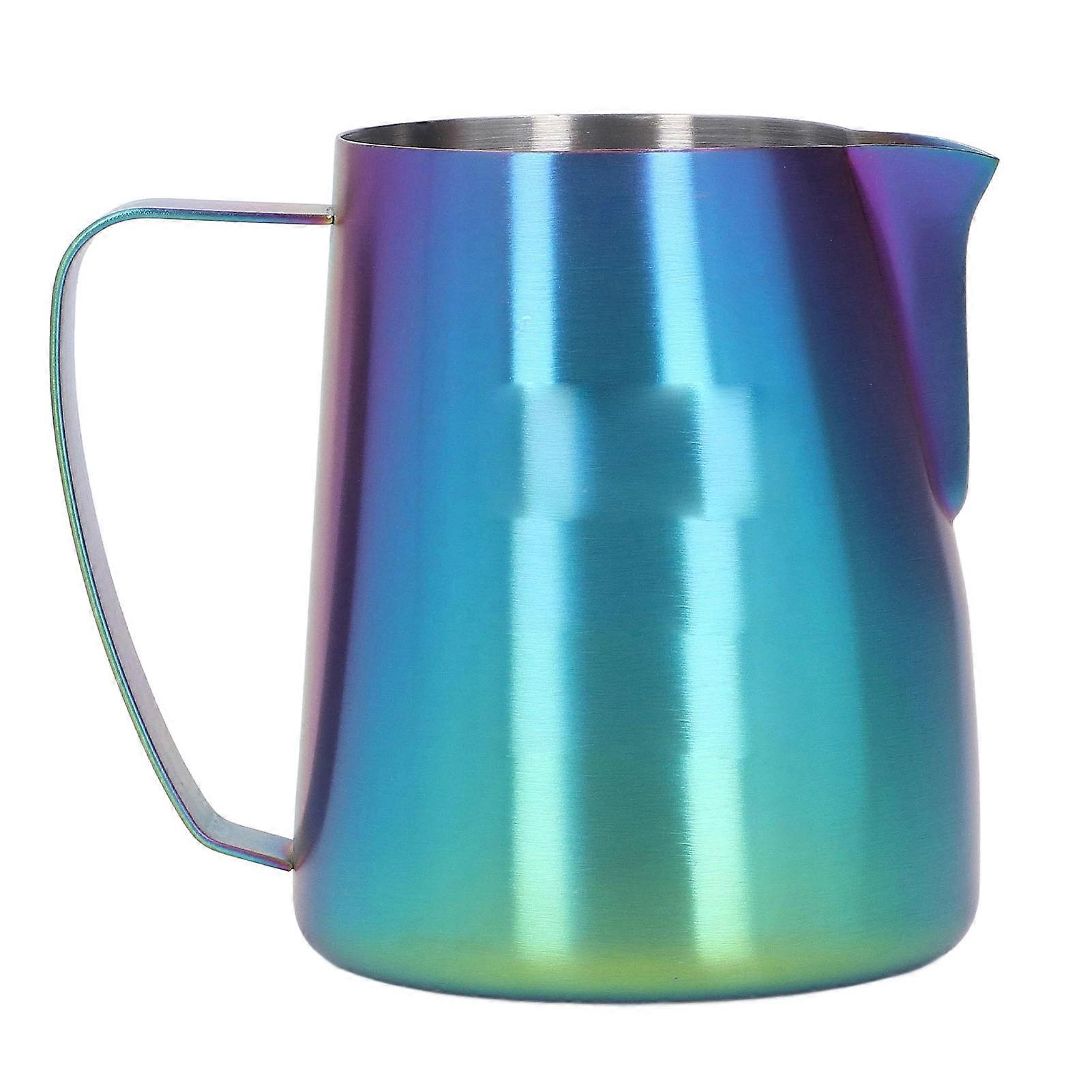 Frothing Pitcher Eagle Spout Prevent Spilling 304 Stainless Steel Frother Cup with Handle for Milk Coffee 420ml