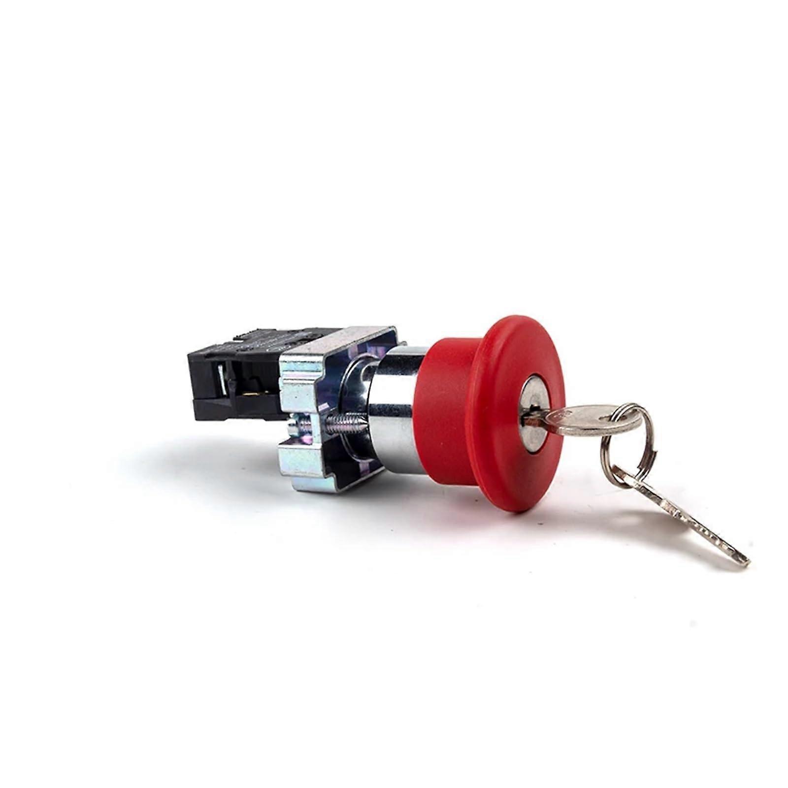 22mm Emergency Stop Red Mushroom Push Button Switch BS542 XB2BS442 BS642 BT42 BS142 SelfLocking/Latching 600V 10A(XB2BS142)