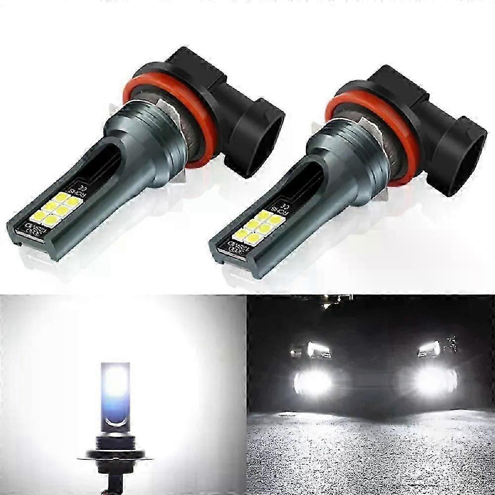 2pc H8 Led H11 H1 9005 9006 Hb3 Hb4 H7 H3 H4 Car Fog Lights With 3030 Chips12led 6000k White Auto Fog Lamp Day Running Light 12v
