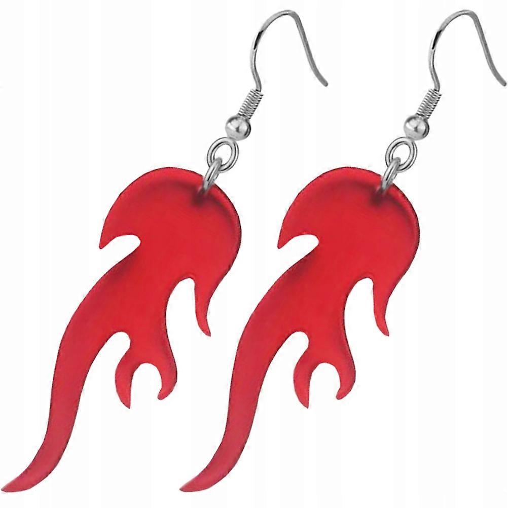 Red Flame Drop Earrings