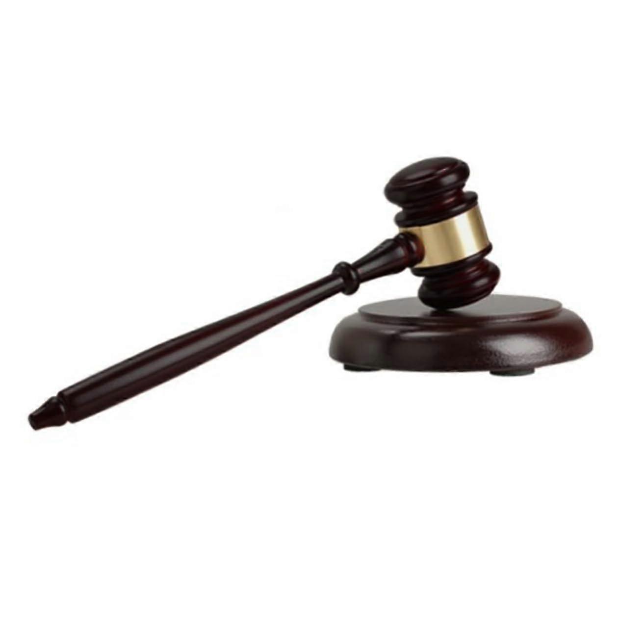 Beechwood Gavel With Sound Block 26.5cm Wood Mallet Hammer For Wine Events And Legal Meetings