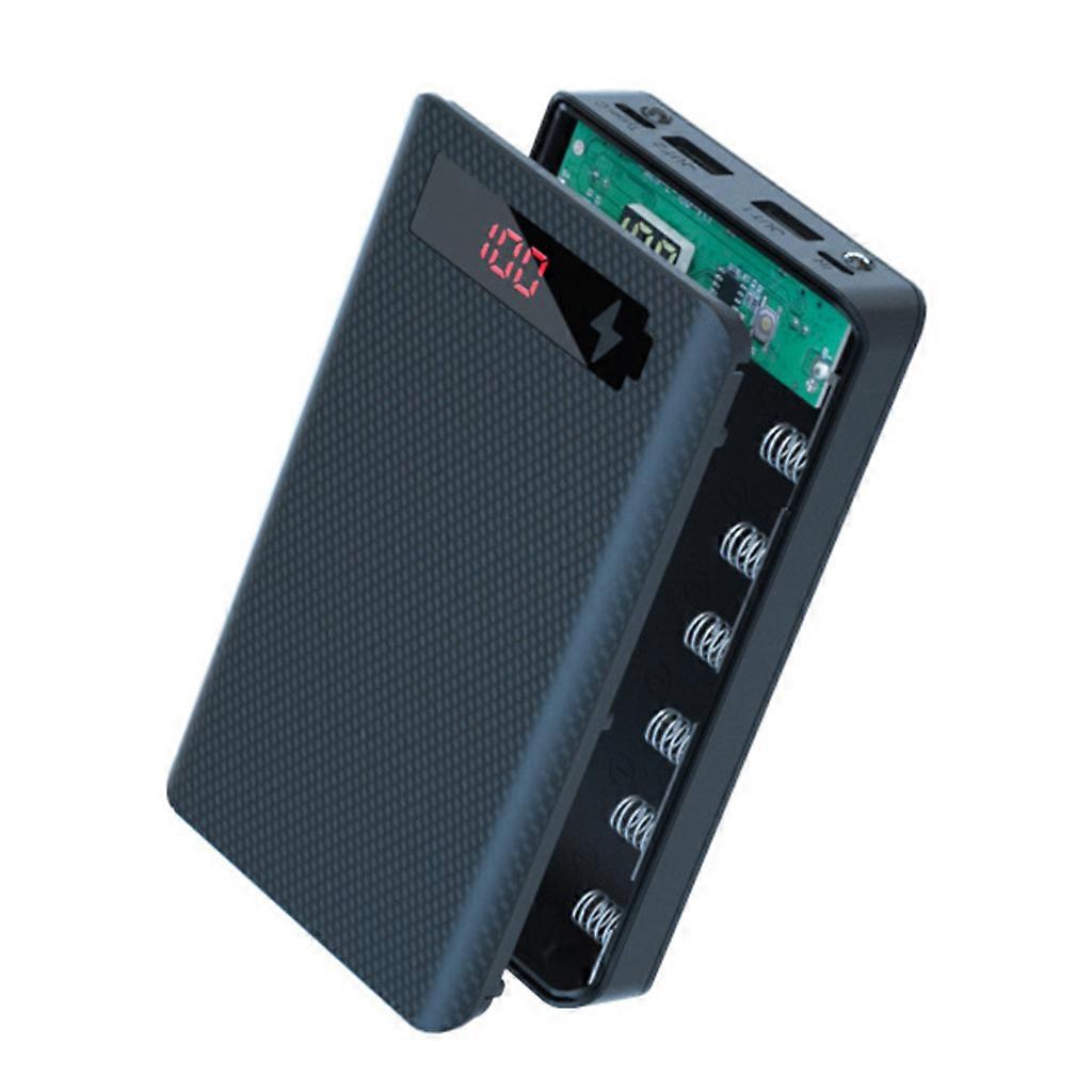Boîte de charge anti-usure 18650 Support de banque d’alimentation pour boîtier de bricolage pour support de batteries Shell Support de batterie au lithium noir