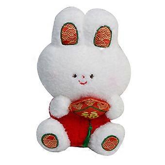 Chinese New Year Rabbit Toy Cute Luck Rabbit Stuffed Animals Plush Toy Skin-friendly Christmas Gifts for Boys Girls Multicolor