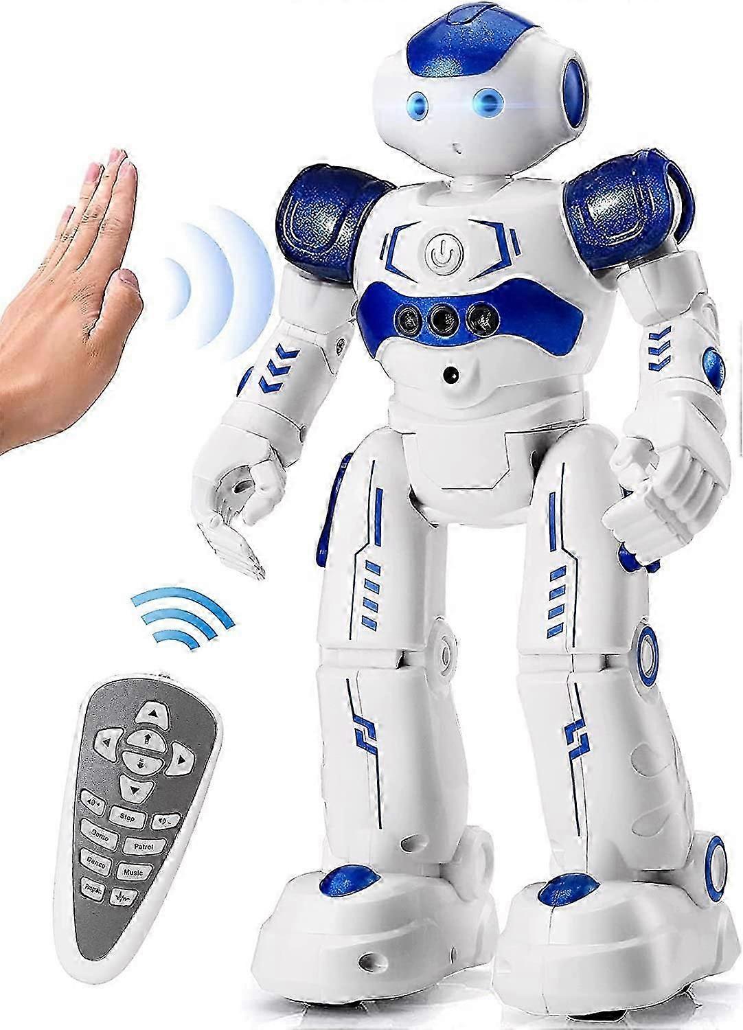 Rc Robot Toys For Kids, Gesture Sensing Programmable Remote Control Smart Robot For Age 3 4 5 6 7 8 Year Old Boys Girls Birthday Gift Present