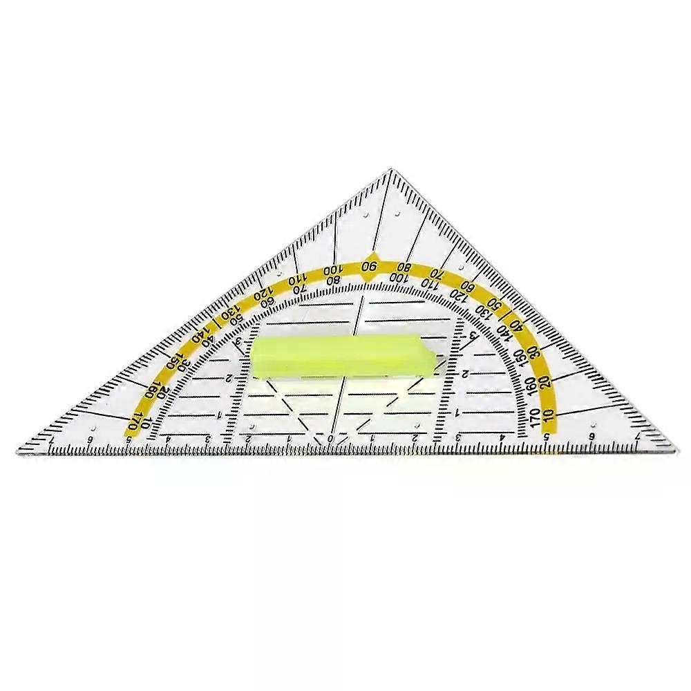 Transparent Set Square Professional Drafting Tools Plastic Triangle Ruler With Handle Geometry Scale Ruler Students Gift