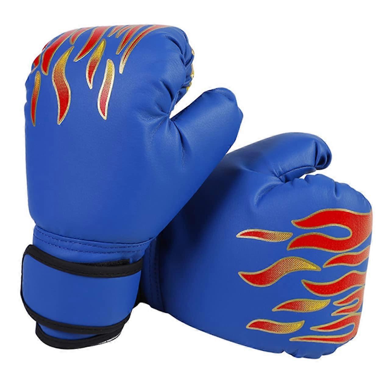 Comfortable Kickboxing Gloves for Training Gloves, Fire Blue, Breathable and for Thai Boxing, Sparring and Boxing Training, 1 Pair