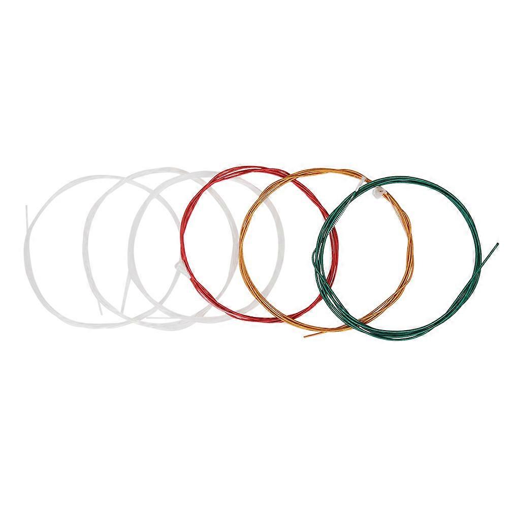 IRIN C105 Classical Acoustic Guitar Strings, Colorful Rainbow, Nylon Core, Colorful Copper Alloy Cover, 6pcs/set (.028-.043)