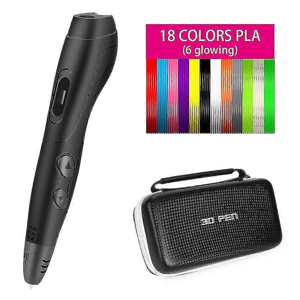 3D Pro Pen with 24 Colors PLA Filament, 6-Speed & Temperature Control, 48M Printing Material