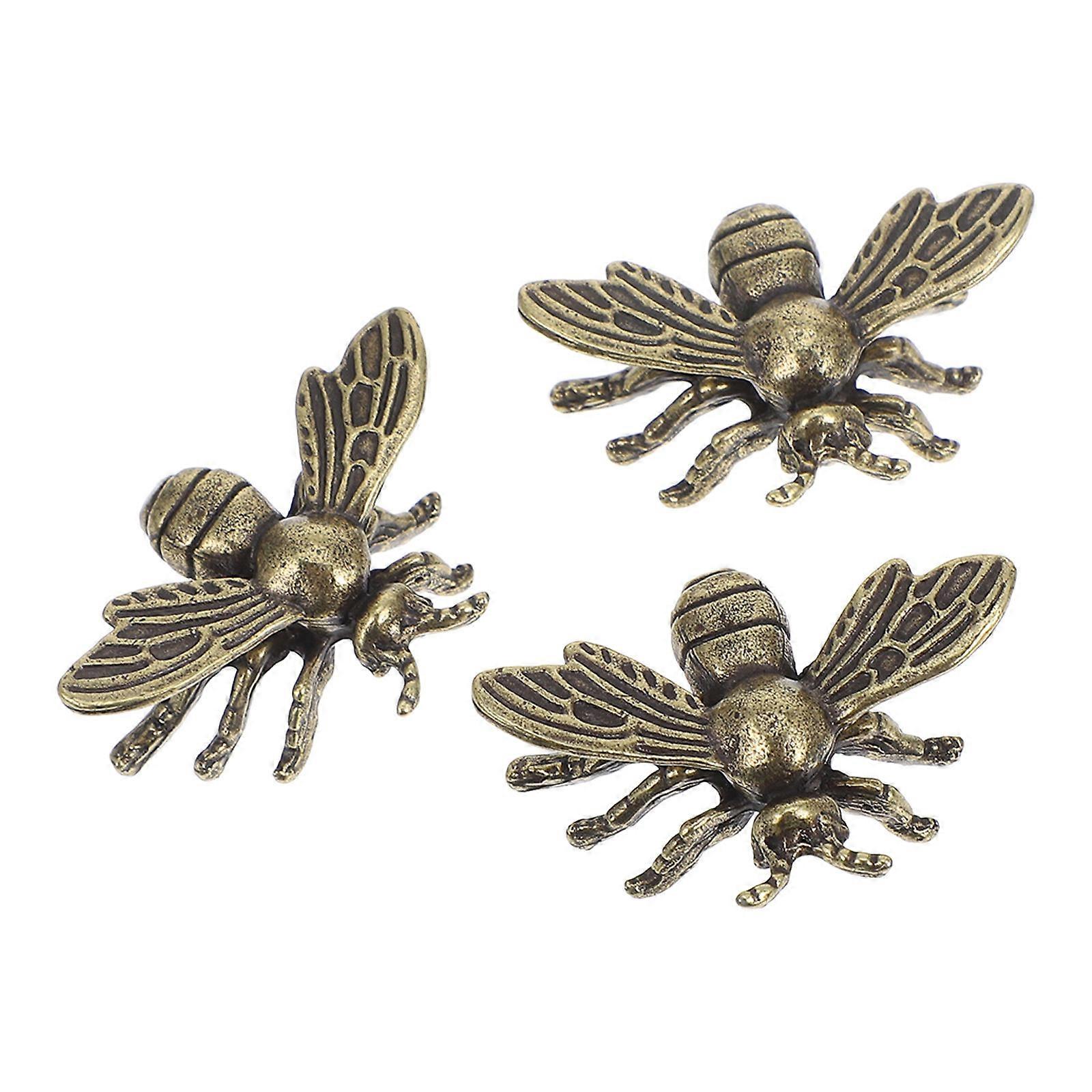 Desktop Bee Decor, Robust Brass Figurine Adding Charm to Any Space, Thoughtful Design