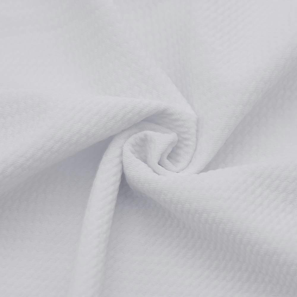 Solid Color Bullet Textured Liverpool Fabric 4 Way Stretch Spandex Knit Fabric by The Yard for Head Wrap Accessories (White) Ref: 7230