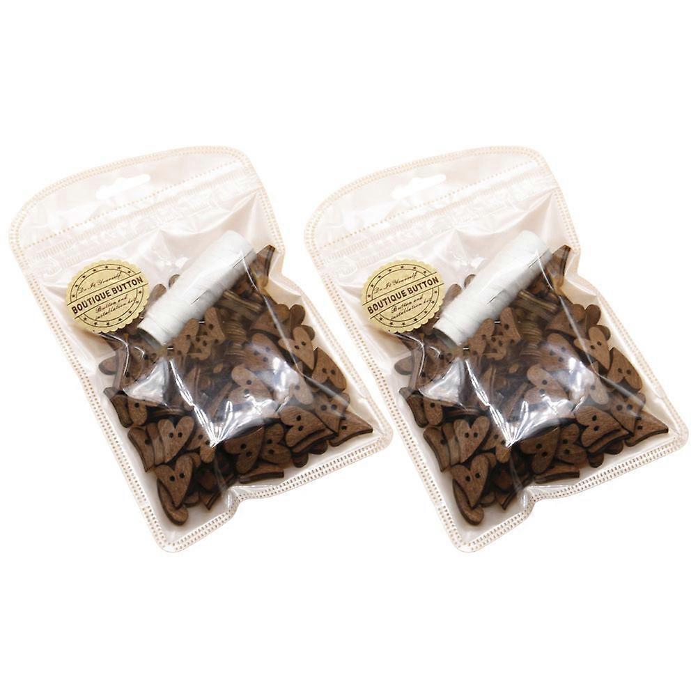Versatile Two Hole Heart Buttons for Artistic and Craft Purposes