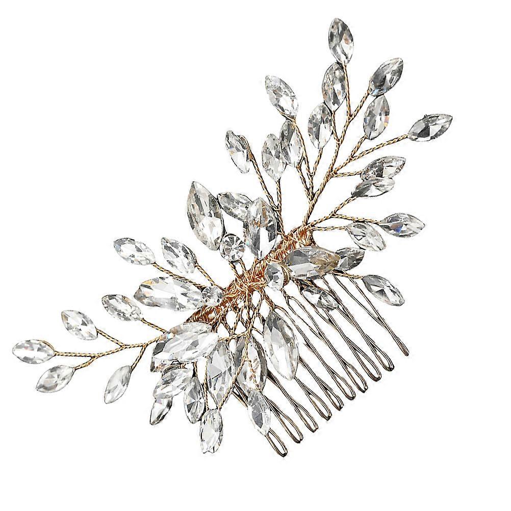 Here's a polished and professional product description for your **Bridal Hair Comb with Rhinestones**:
**Elegant Bridal Hair Comb with