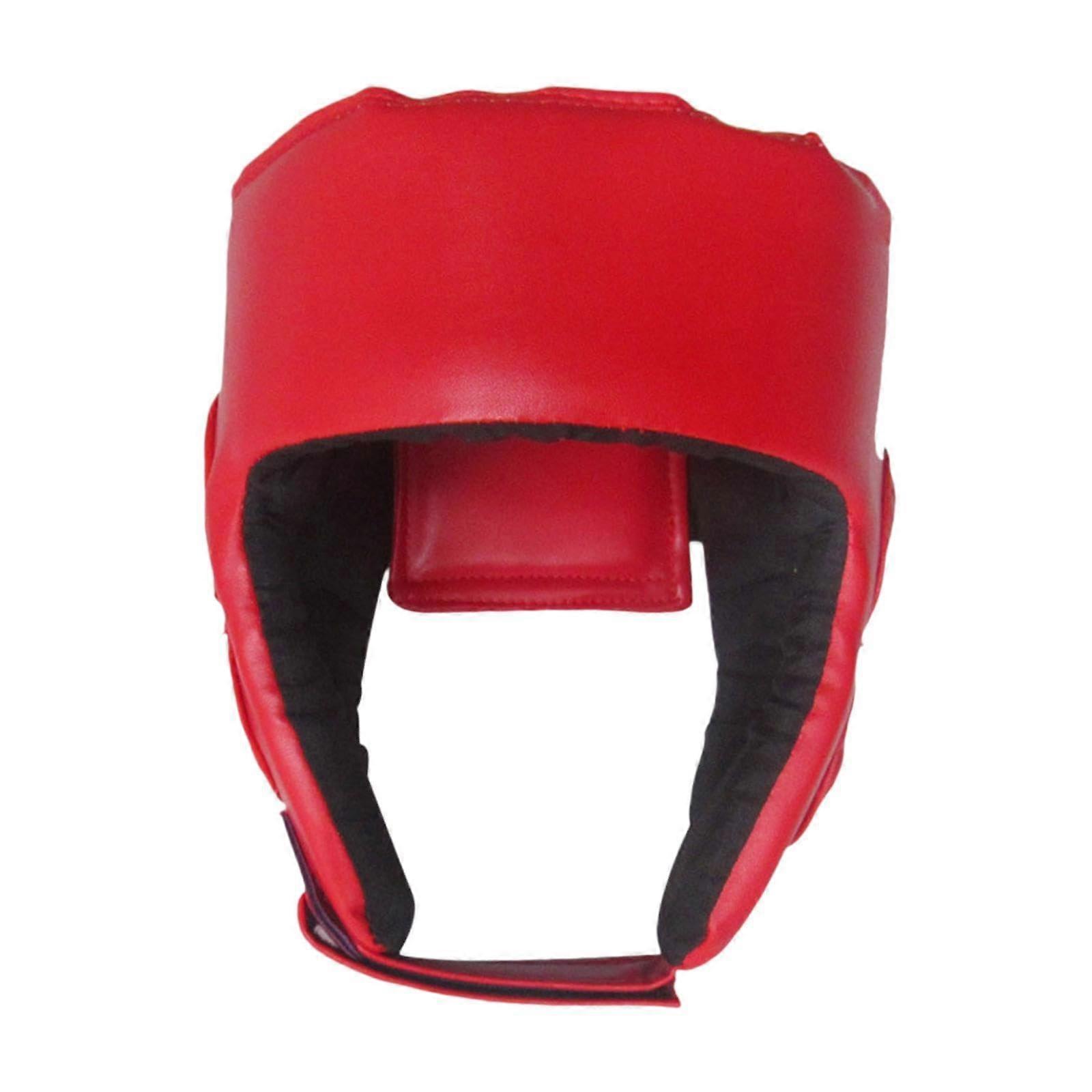 Boxing Headwear Face Shield Padded Full Coverage Full Face Protection Protective Gear for Sparring Muay Thai Kids Red Kids