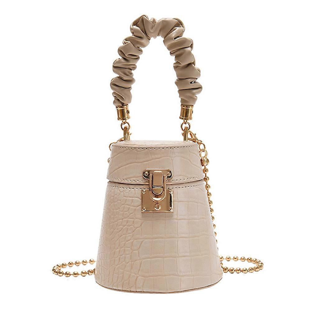 Pattern Bag Hand Bag for Storage Use 1Pcs Beige PU Material