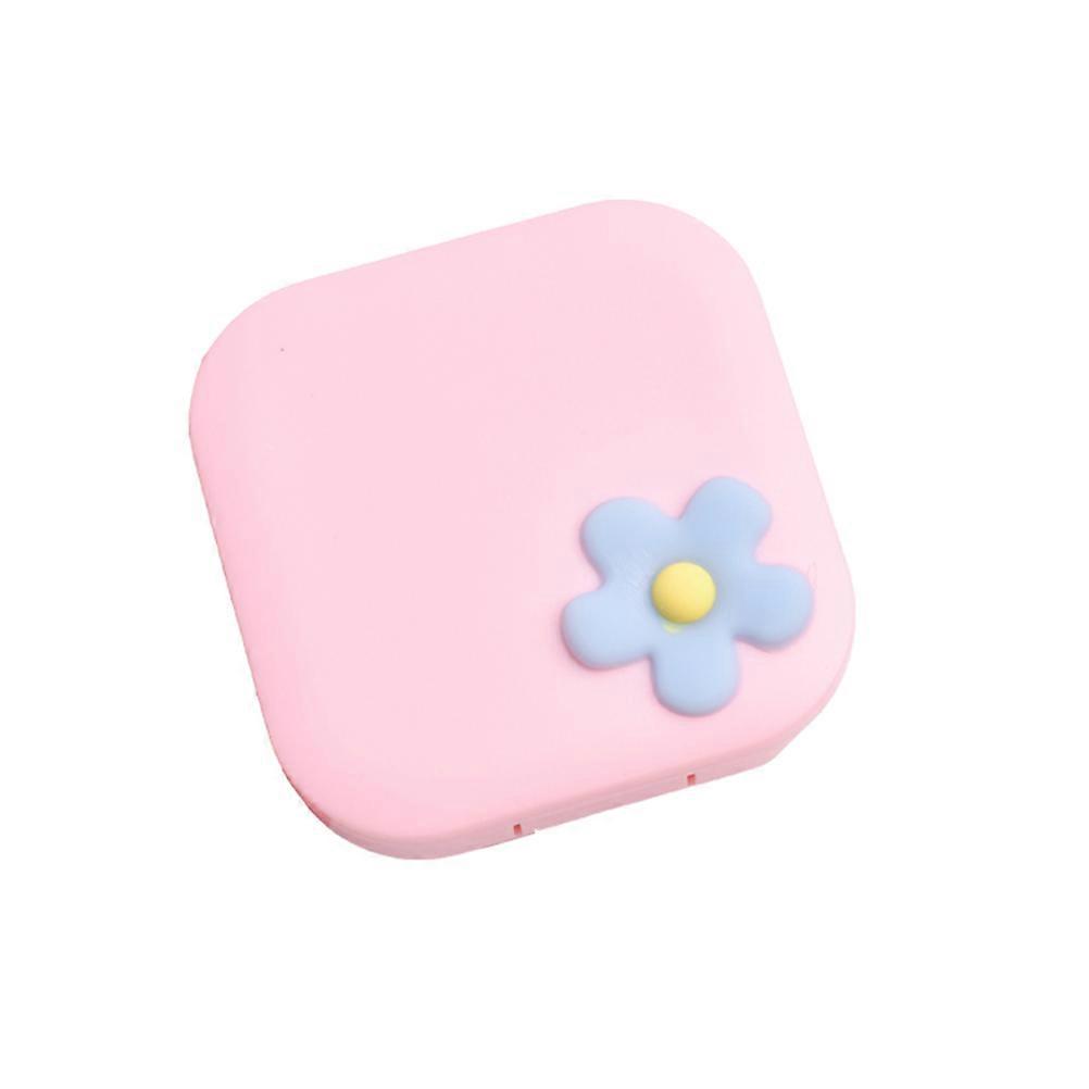 Lense Case Portable Lense Box For Girls Use Assorted Color Square Shape Lens Protection 3Pcs