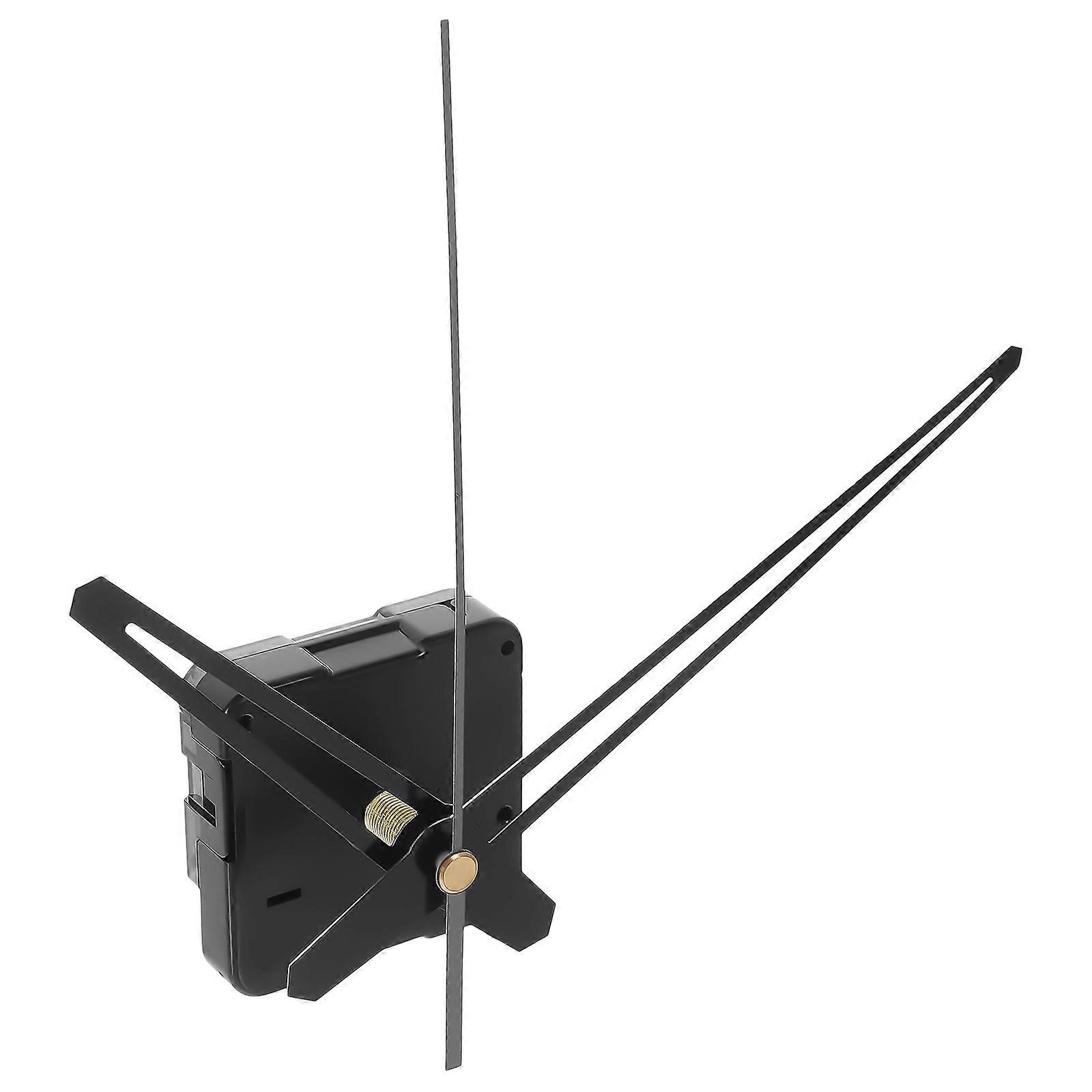Clock Components Kit High Precision Mechanism Home Users Diy Compatibility Black Plastic 1Set