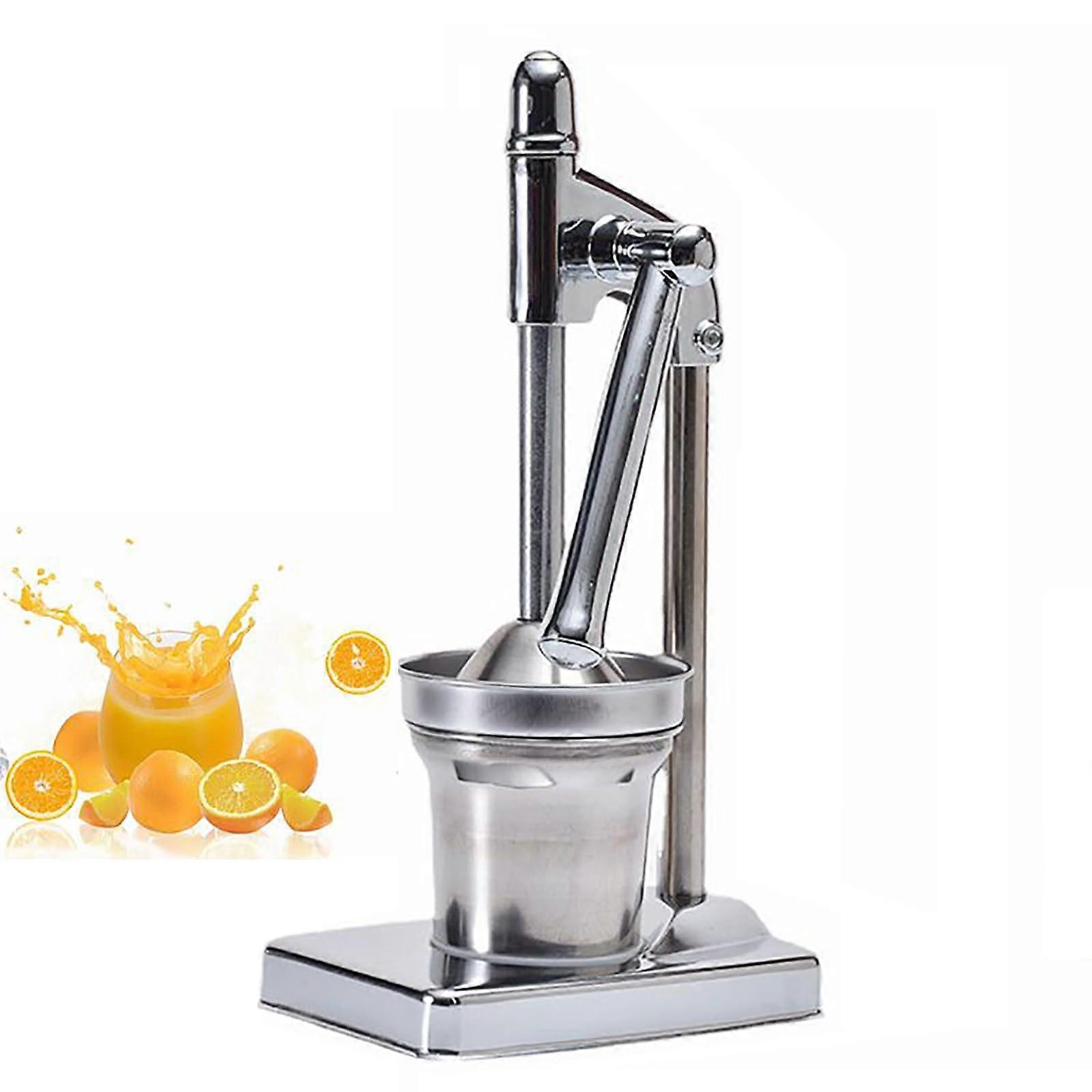 Manual Juicer for Orange, Grapes, Lemons, and Limes, Heavy-Duty Stainless Steel Base, High Juice Yield, Nutrient Retention
