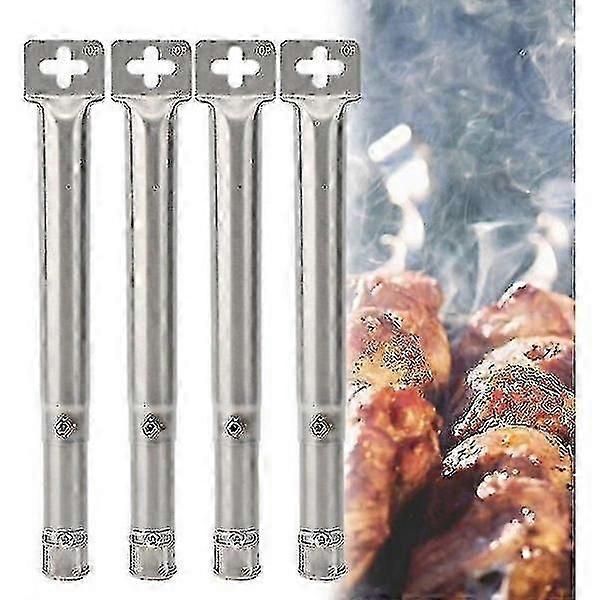 4pcs Adjustable Stainless Steel BBQ Gas Burner Replacement, Straight Pipe for Universal Grills