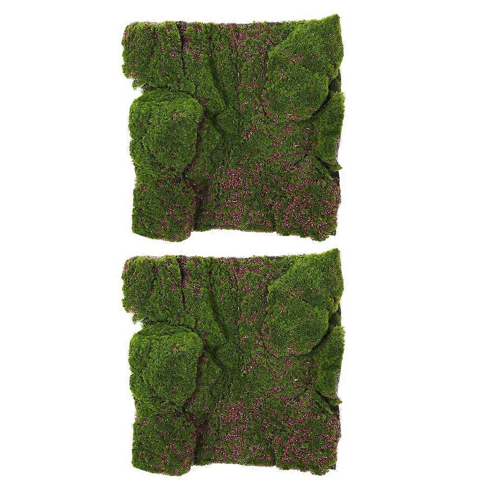 Moss Rug Handmade Moss Carpet Moss Mat for Garden Balcony Patio Indoor Outdoor Decor Foam Flocking Plastic Easy Installation 2Pack