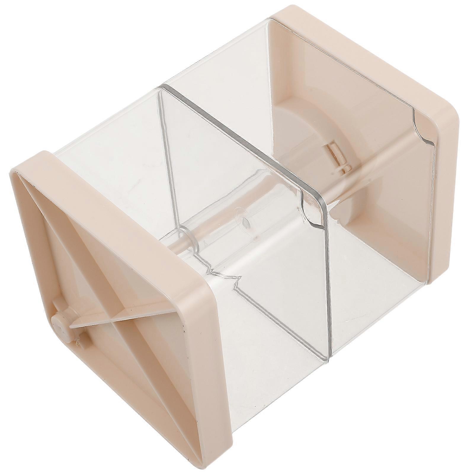 Portable Makeup Organizer Dustproof Storage Case For Beauty Routine Beige Rectangular 12.00X9.00X9.00CM 1Pcs