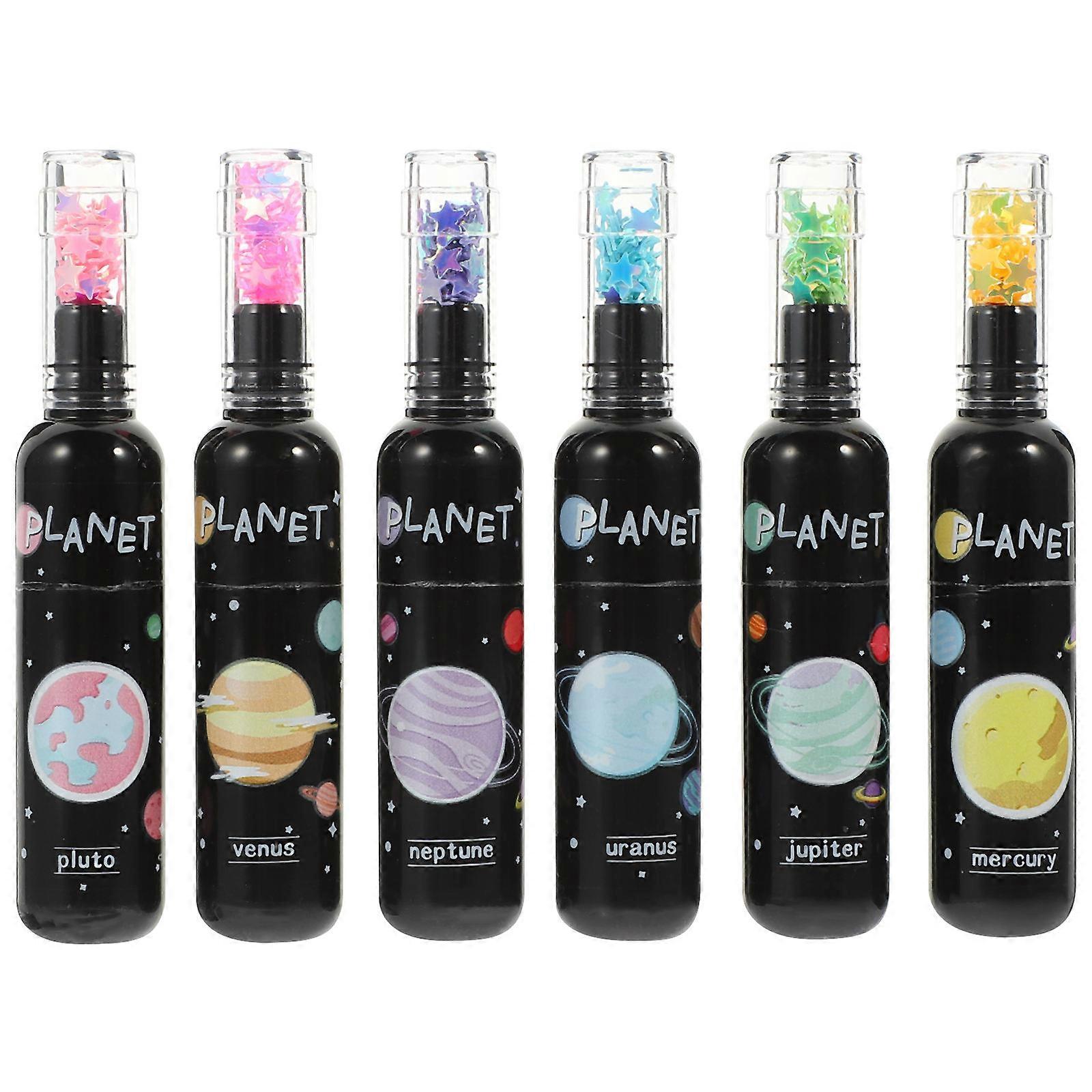 Planet Highlighter Pens For Kids School Supplies Assorted Color Slanted Tip Smooth Writing 6Pcs