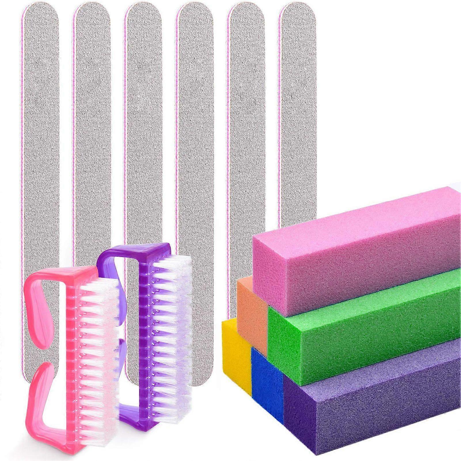 14pcs Nail Care File Buffer Tool Rectangular Nail Buffer Block Manicure Kit for Rough Nails Artificial Nails Acrylic Nails