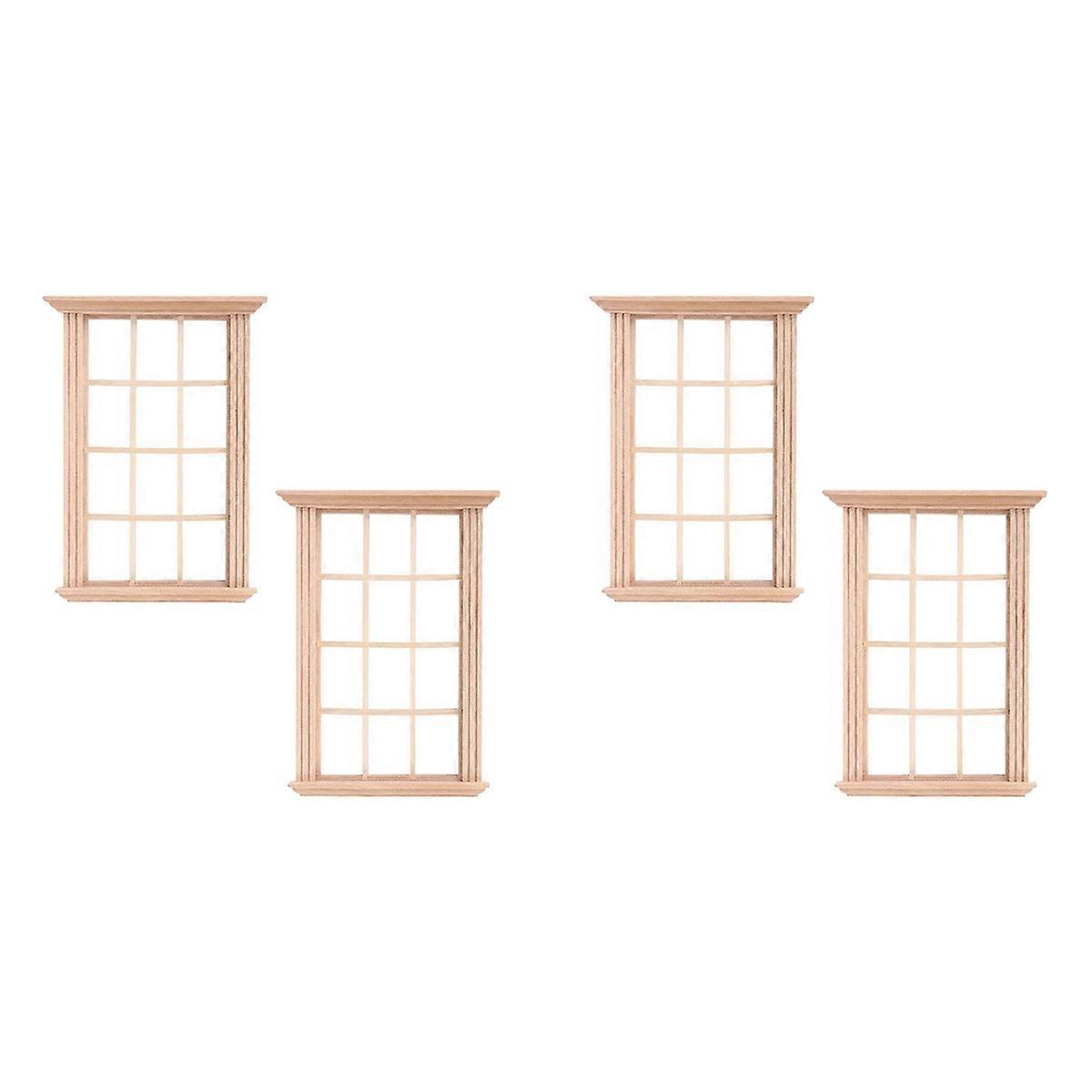 2Pcs Mini Furniture Doll House Miniature Window Frame Decoration Toy
