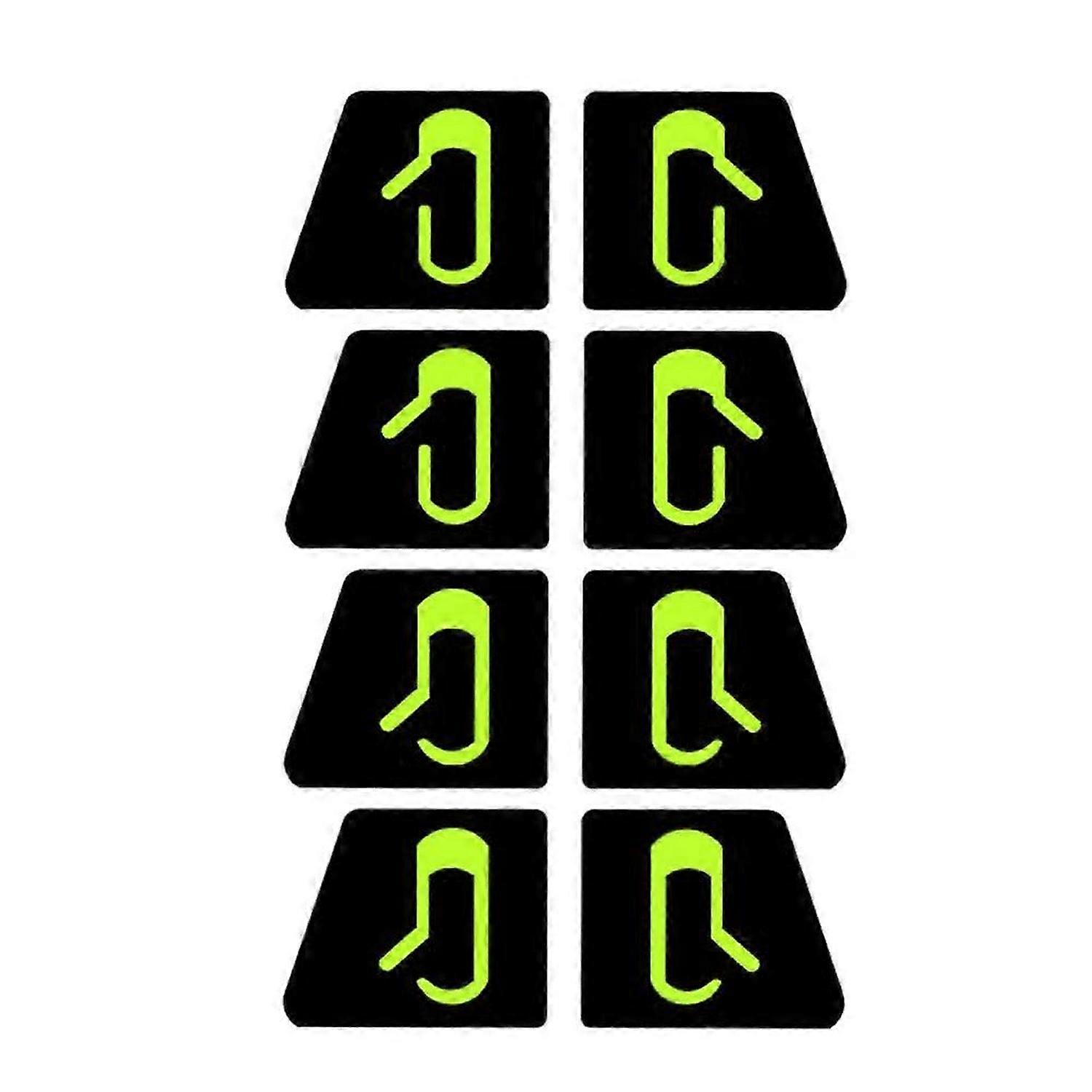 8Pcs/Set for Tesla Model 3 Car Door Open Exit Sticker Luminous Button Sticker Kit