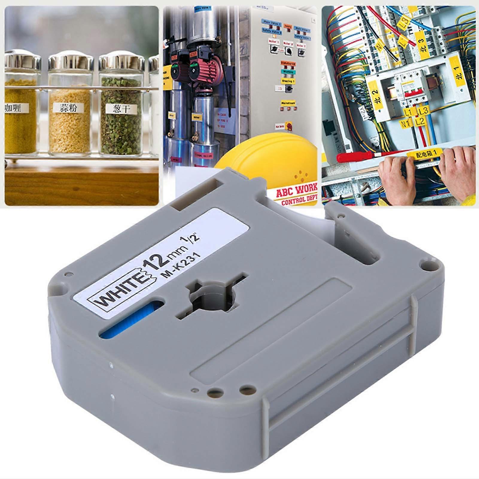 12mm PET label tape, accessories suitable for PT‑65, PT‑70 and PT‑80 label printers