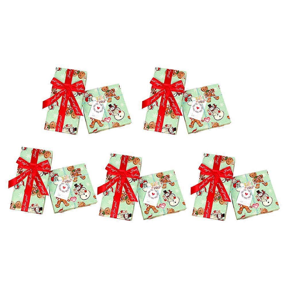 Holiday Paper Bags Xmas Party Favor Packaging Multi 70 x 50 x 0.1 Cm Recyclable for Snacks and Small Toys 5 Pcs