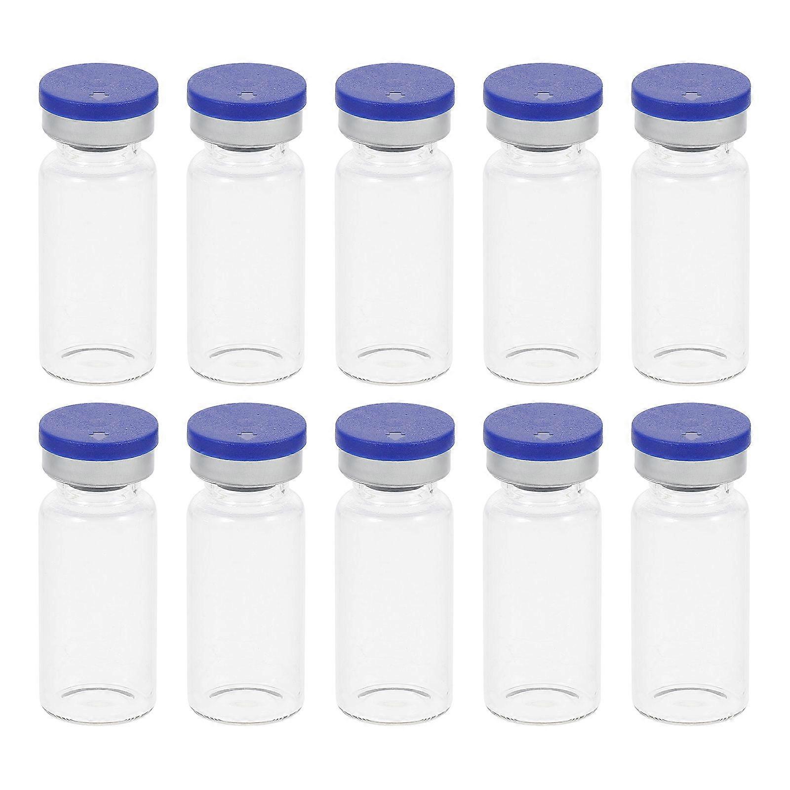 100pcs Fiale di Vetro Trasparente 10ml Bottiglia di Vetro Bottiglie Trasparenti Fiala Campione con Coperchio