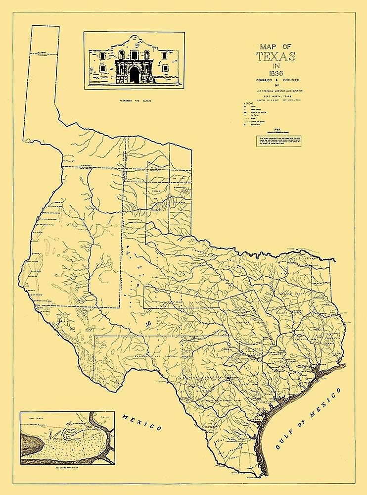 Texas - Freeman 1836 Poster