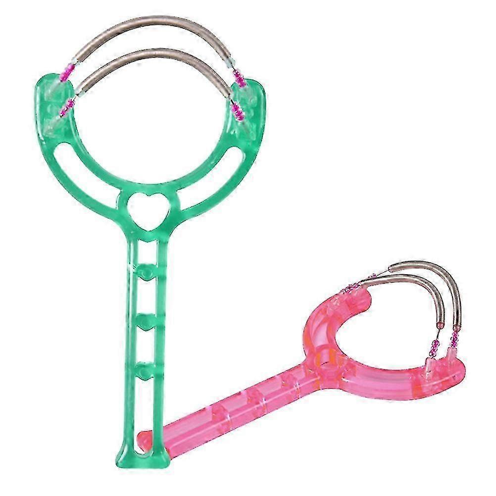 2pcs Plastic Hair Removal Device Spring Facial Hairs Removal Handheld Threading