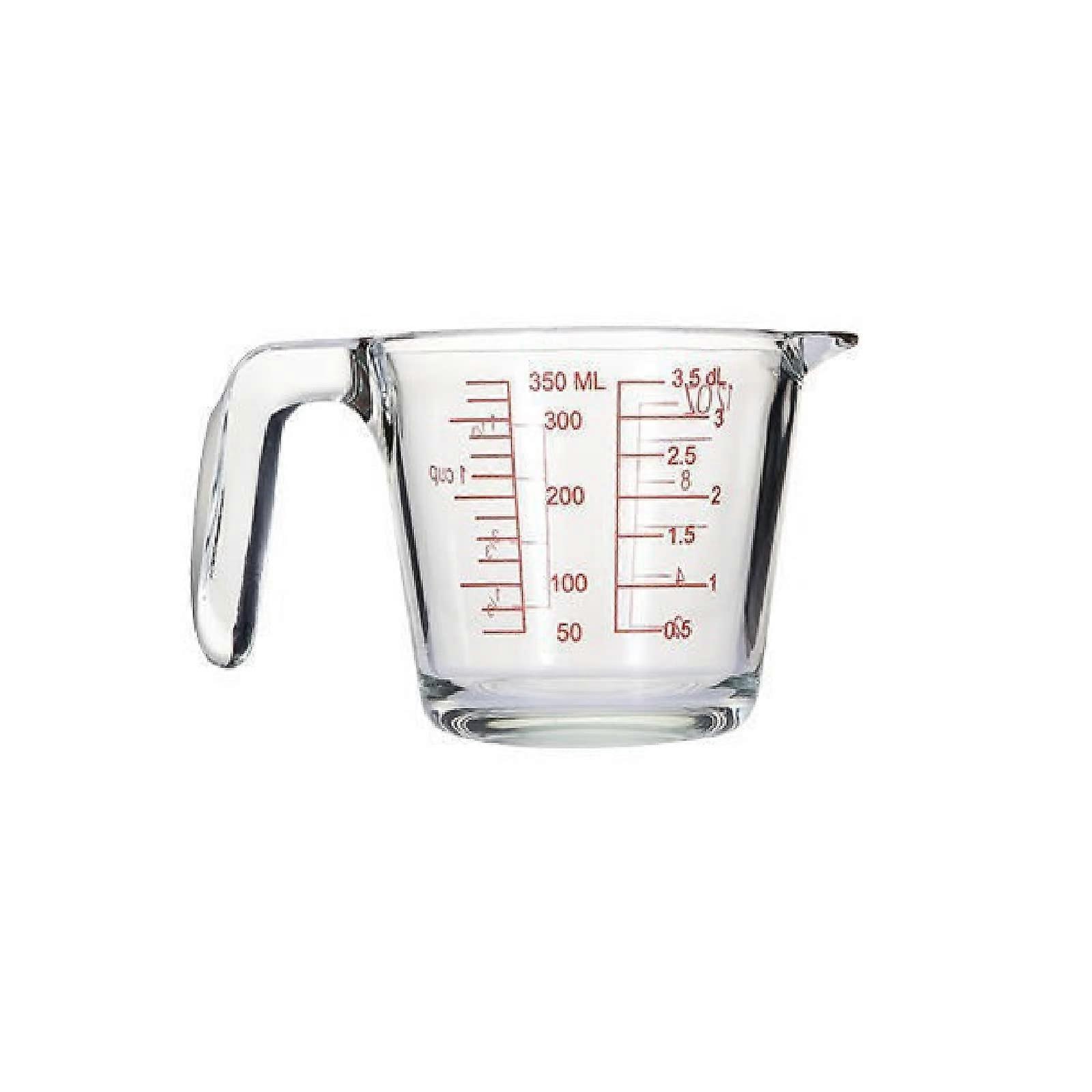 Glass Measuring Cup With Scale, Heat-Resistant Borosilicate, 350 ML, Microwave Safe, Transparent With Handle