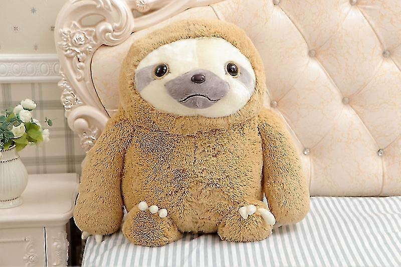 Brown Sloth Plush Toy - Soft Sloth Doll Suitable for Kids and Adults