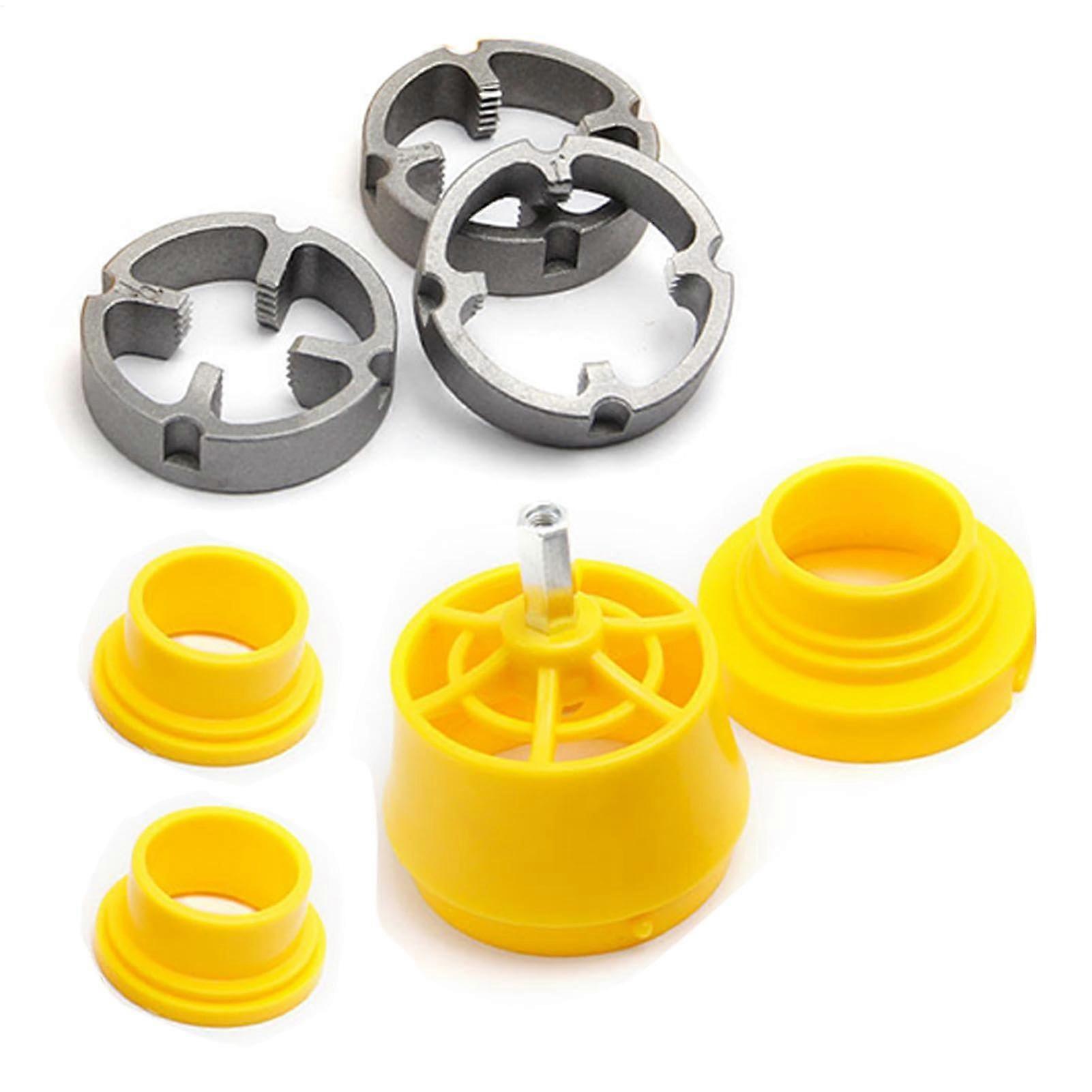 PVC Pipe Threader Set with Double Head Design, Thread Cutting Tool for 1/2" to 2" PVC Pipes, Home Renovation Use