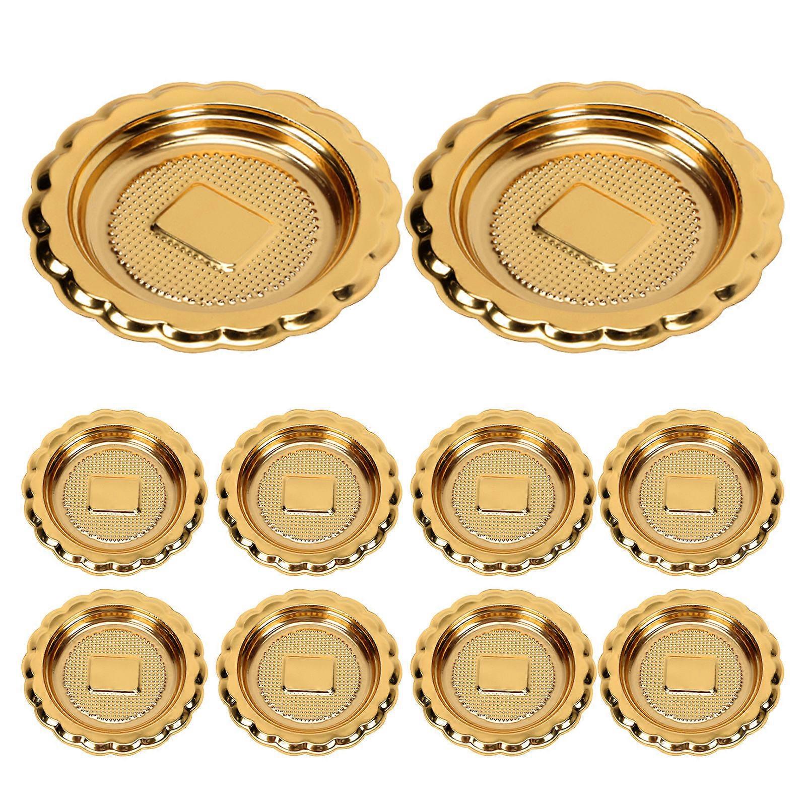 デザートティラミスムースペストリー20個を表示するためのゴールデンプラスチックケーキトレイ