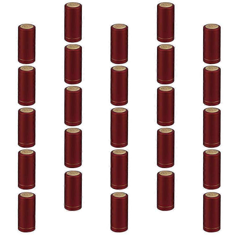 25pcs Red Plastic Caps for Storage Heat Shrink Sealing for 30mm Bottles