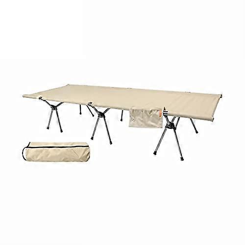 Folding bed, portable folding bed, compact ultralight camping bed (KHA Khaki).