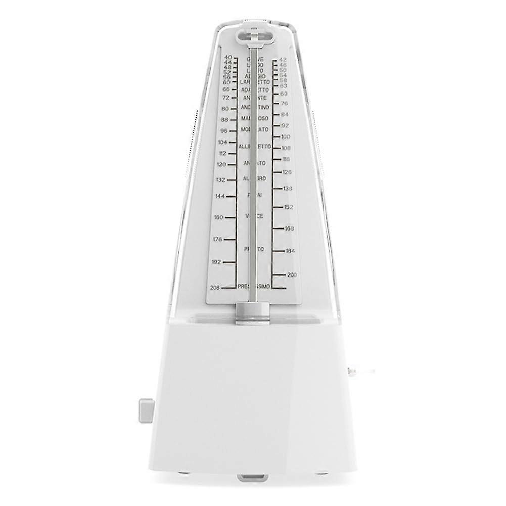 Mechanical Metronome, Universal for Guitar, Violin, Piano, Musical Instruments, Practice Tool, Easy to Install, Simple to Use, White