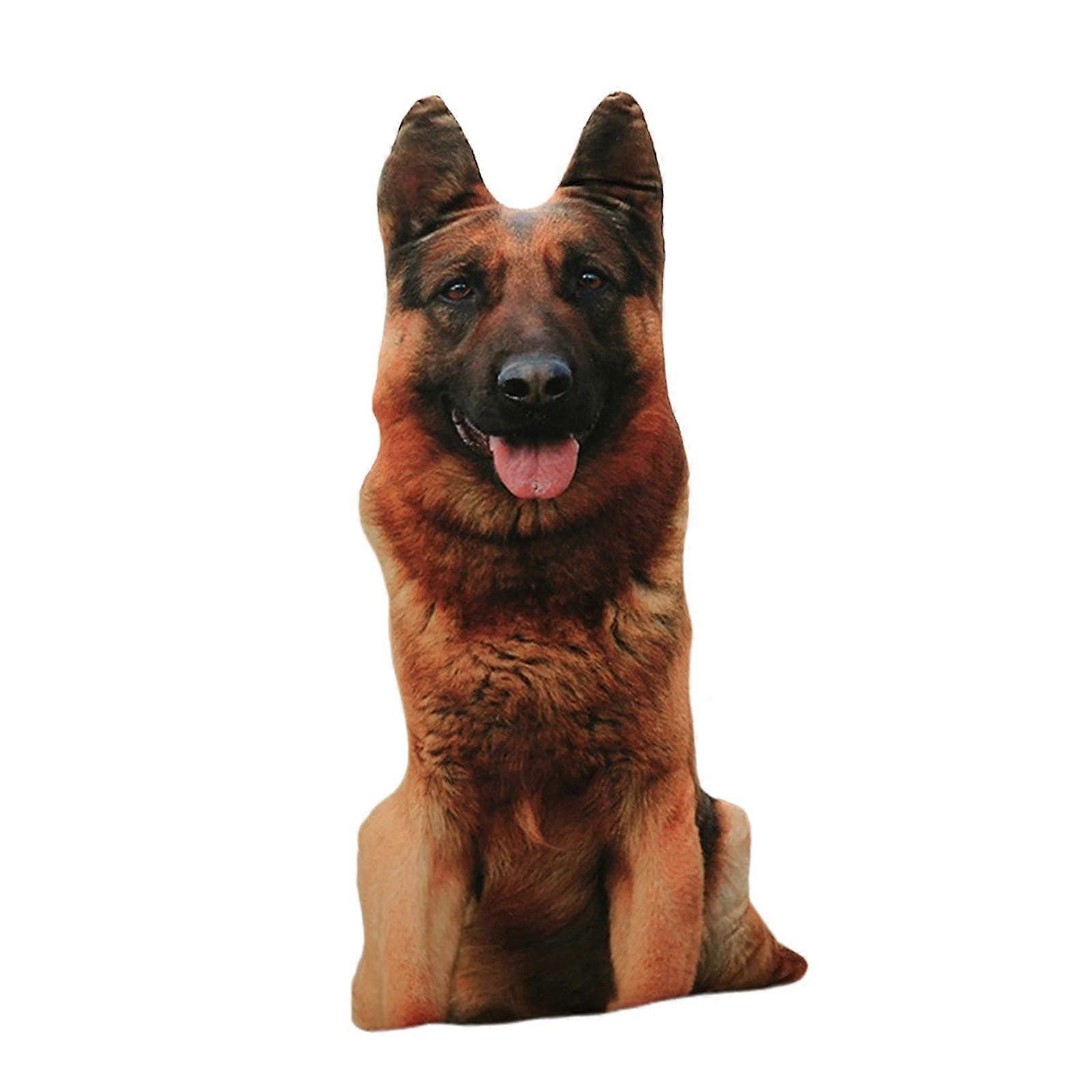 3D dog throw pillow, plush hugging pillow, stuffed animal toy, animal throw pillow for sofa, BROWN