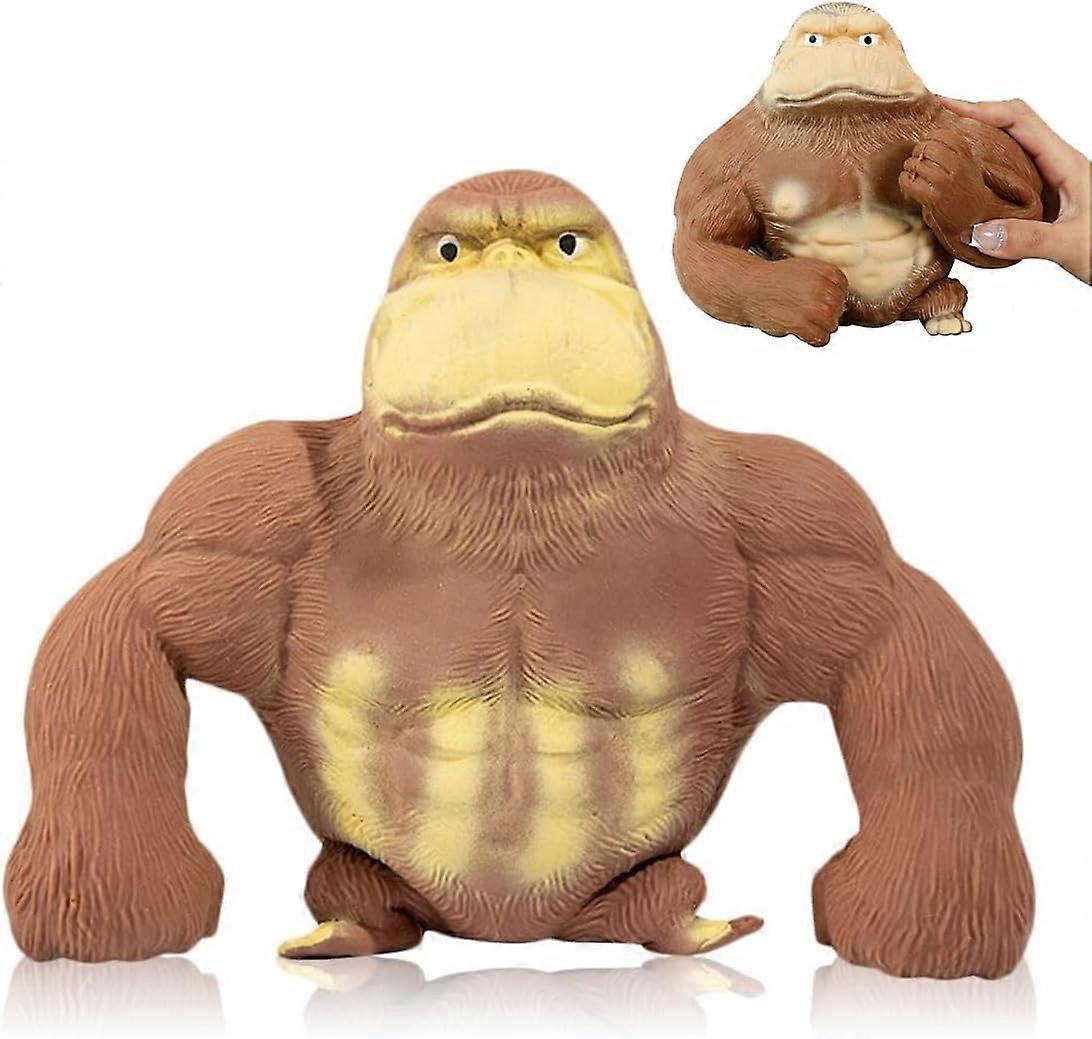 Stretch Gorilla, Stress Relief Toy, Suitable for Children and Adults, Brown