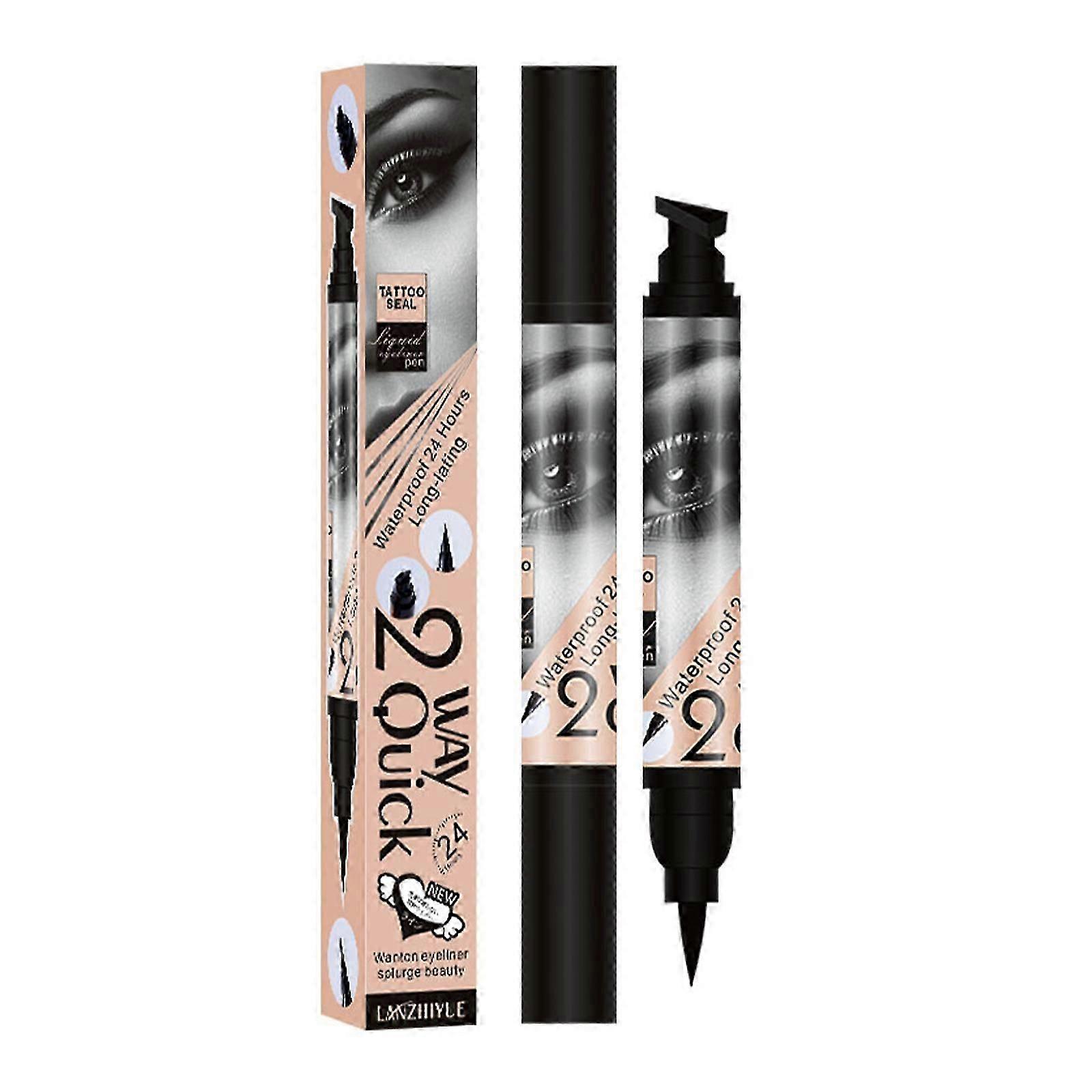 Siivekäs eyeliner-leimasin, wingliner-eyeliner-kynät, pitkäkestoinen vedenpitävä ja tahrankestävä siipisilmänrajaus