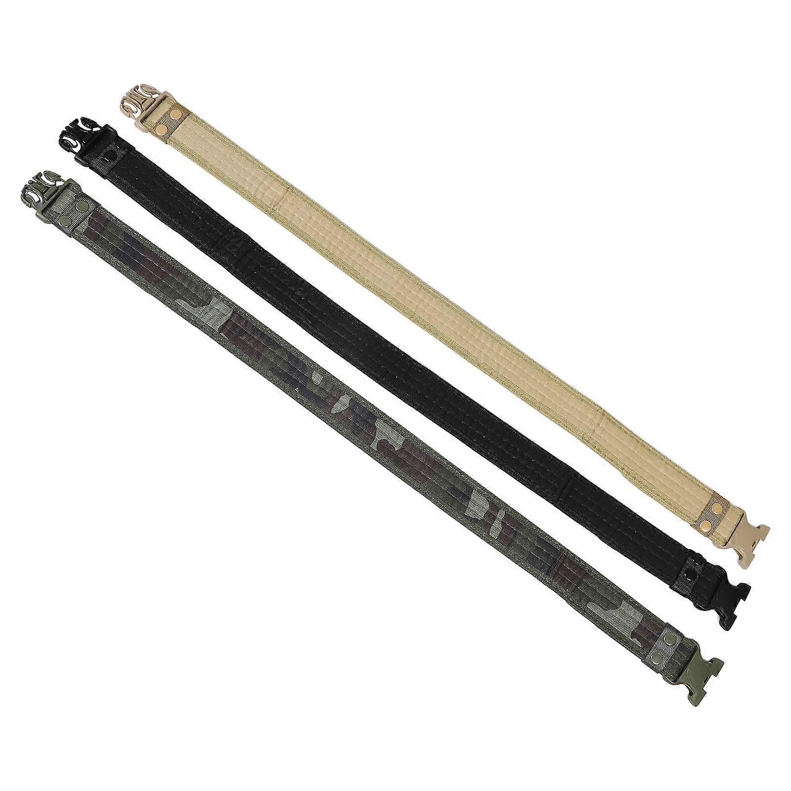 3pcs Adjustable Outdoor Utility Belt for Men – Ergonomic Design, Secure Fit, Black, Khaki, Camouflage