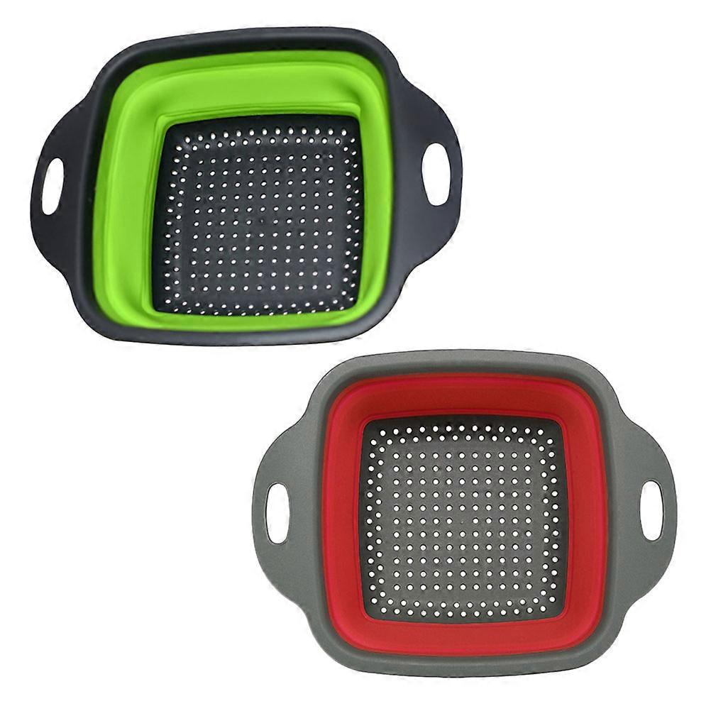 Assorted Color PP and Drain Baskets for Kitchen Drainage Fruit Holders 2pcs